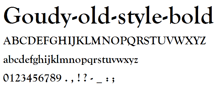 fonts like goudy old style